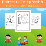 Unicorn Coloring Book & Learn Numbers for Kids
