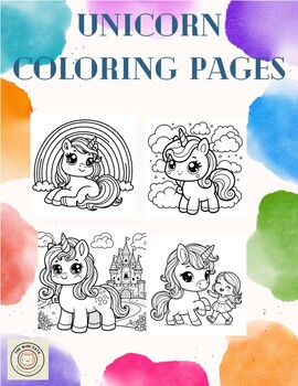 Unicorn Coloring Pages by The Wise Cats | TPT