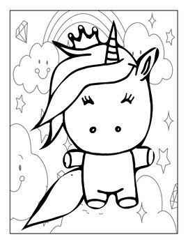 detailed unicorn coloring pages