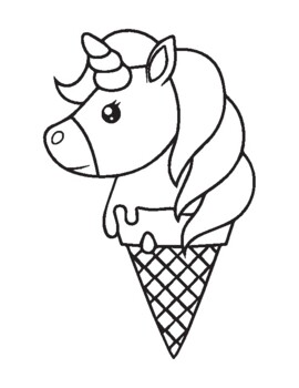 102 Coloring Pages Unicorn Ice Cream  Latest HD