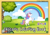 Unicorn Coloring Pages for Kids in KG PreK and Grade 1,2,3