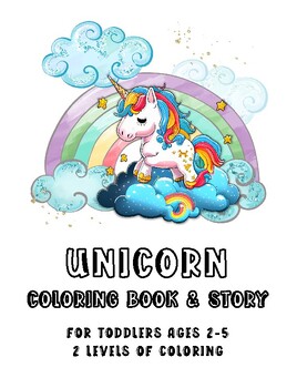 Preview of Unicorn Coloring Pages for Toddlers Ages 2-5