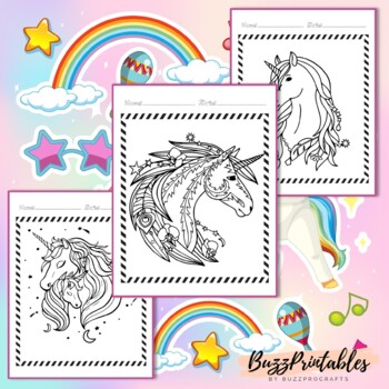 Unicorn Coloring Book for Kids Ages 4-8