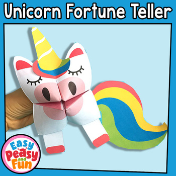 Unicorn Cootie Catcher - Fortune Teller Craft by Easy Peasy and Fun
