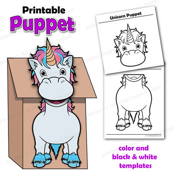 Finger Puppet Unicorn Craft 