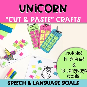 Unicorn Crafts: Speech and Language Therapy by Texas Speech Mom | TpT