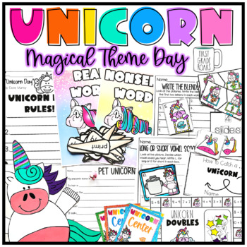 Preview of Unicorn Spring Theme Day Activities