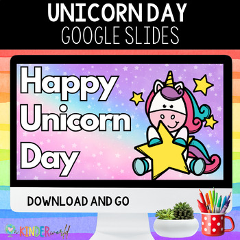 Preview of Unicorn Day Google Slide Lesson | Unicorn Theme Lesson
