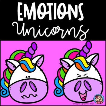 Preview of Unicorn Emotions Social Emotional  Center Activities PreK Kindergarten