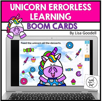 Preview of Unicorn Errorless Learning BOOM CARDS