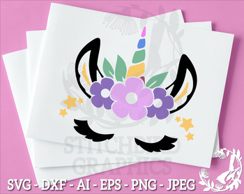 Download Unicorn Eyelashes 5 Svg Instant Download Unicorn Face Silhouette Svg Files F