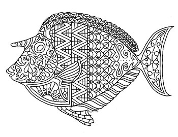 Big Tang Fish Coloring Pages - Tang Fish Coloring Pages - Páginas