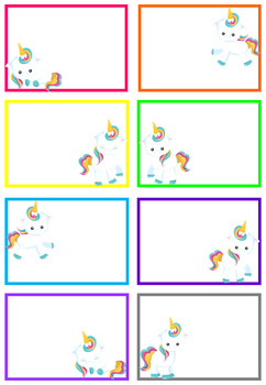 unicorn gift tags editable by learning with miss cherrie tpt