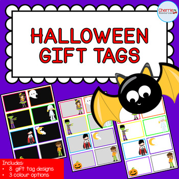 Preview of Halloween Gift Tags EDITABLE