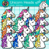 Unicorn Head Clipart: 15 Cute Rainbow Simple Clip Art Tran