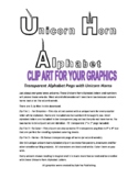 Unicorn Horn Alphabet Clip Art Transparent Pngs