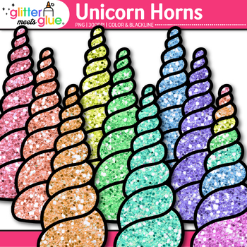 Rainbow Gltr Unicorn Horn*