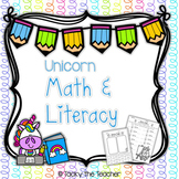 Unicorn Math & Literacy Pack | NO PREP