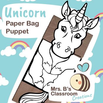 unicorn paper bag puppet by mrs bs classroom creations tpt