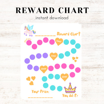 Unicorn Princess Reward Chart by Made By Emilia | TPT