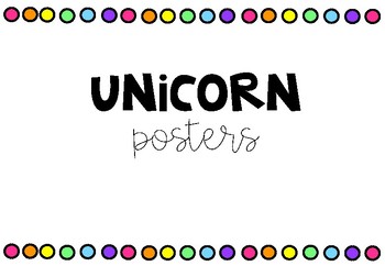 Preview of Unicorn & Rainbow Posters