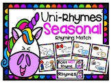 Unicorn Rhyming Seasonal Match