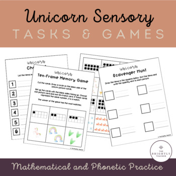Preview of Unicorn Sensory Tasks and Games