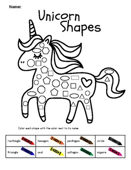 Preview of Unicorn Shapes