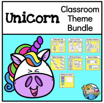 Laminated Weekly Planner Rainbow And Unicorns Theme Includes A Free Chart 4 