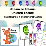 Unicorn Theme! Learn Japanese Colours with this Flashcard 
