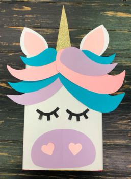 Unicorn Valentines Box Craft by Firsties Squared | TpT