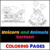 Unicorn and Animals Cartoon ( Dog, Cat, Pig,Fox, Rabbit, &