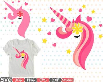 Download Unicorn Birthday Silhouette Clipart Svg Floral Head Face Eyelashes Flower 707s