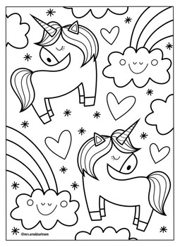 Kawaii Unicorns: A Super Cute Coloring Book (Kawaii, Manga and
