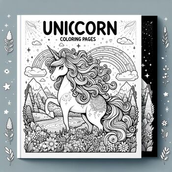 Preview of Unicorn coloring pages for Kids of All Ages | 25 pages | printable Sheets