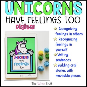 Preview of Unicorns Have Feelings Too Digital Writing and SEL Google™ OneDrive
