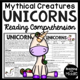 Unicorns Informational Reading Comprehension Worksheet Myt