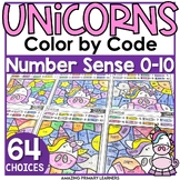 Unicorns Math Coloring Pages Color by Number Color by Code