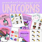 Unicorns Preschool Language Unit FREEBIE (includes BOOM Cards)