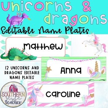 unicorn name plate teaching resources teachers pay teachers