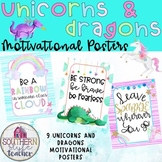 Unicorns and Dragons Classroom Decor Motivational Posters