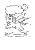 Unicorn colouring pages