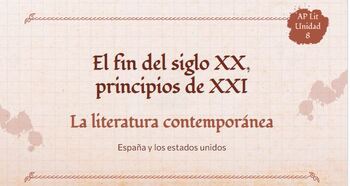 Preview of Unidad 8 - la literatura contemporánea: contexto histórico y caracteristicas