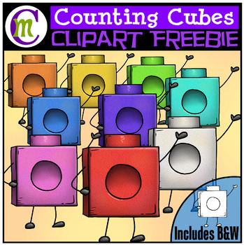 Preview of Unifix Cube Clipart FREEBIE