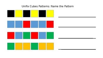 Unifix Cube Patterns by Stuck on STEM | Teachers Pay Teachers