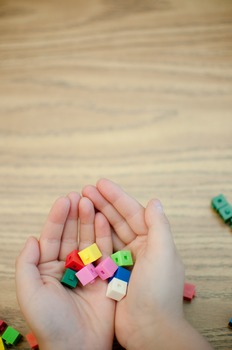 Preview of Stock Photo: Math Unifix Cubes -Personal & Commercial Use