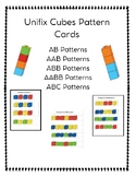 Unifix Cubes Pattern Cards, AB, ABB, ABC