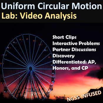 Preview of Uniform Circular Motion Interactive Video Lab | Physics