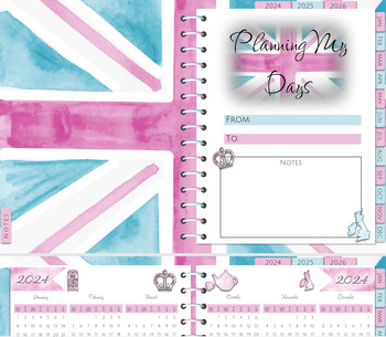 Preview of Union Jack digital planner calendars