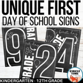 Unique Chalkboard First Day Signs, Printable First Day of 